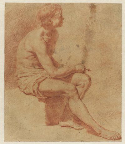 Desnudo masculino sentado de Adriaen van de Velde