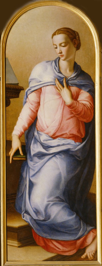 Virgen Anunciada, 1540-1545 de Agnolo Bronzino