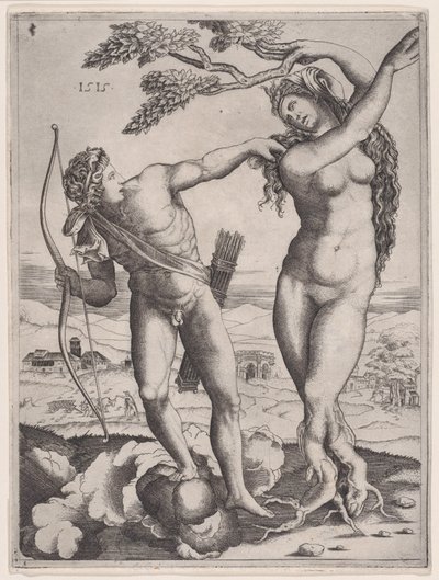 Apolo y Dafne, 1515 de Agostino Veneziano