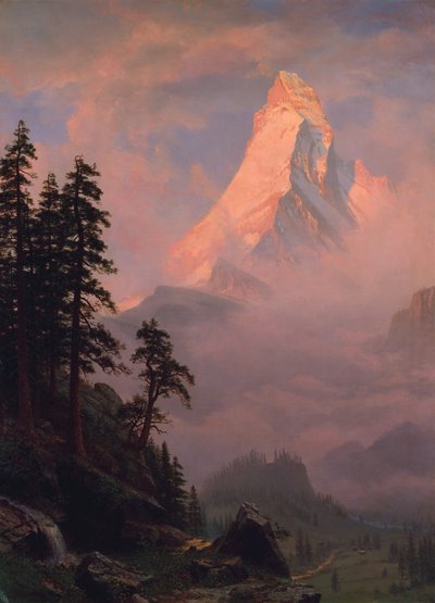 Amanecer en el Matterhorn, después de 1875. de Albert Bierstadt