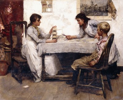 La casa de las cartas, 1888 de Albert Chevallier Tayler