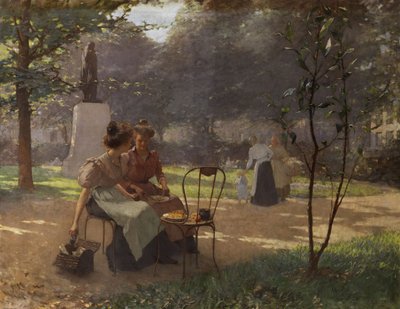 Dos chicas jóvenes en el parque de Albert Cresswell