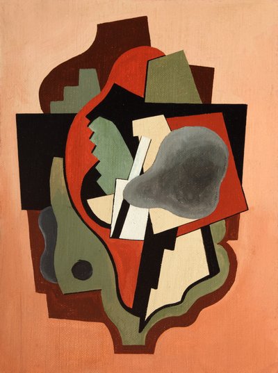 Composición abstracta 1940 (Óleo sobre cartón) de Albert Eugene Gallatin