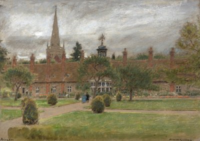 Long Alley Almshouses, Abingdon (acuarela) de Albert Goodwin