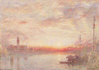 Venecia, Isla del Cementerio (San Michele) de Albert Goodwin