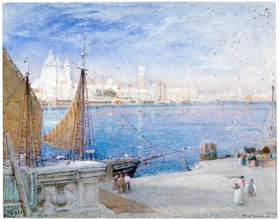 Venecia, antes de que cayera el Campanile, 1903 de Albert Goodwin