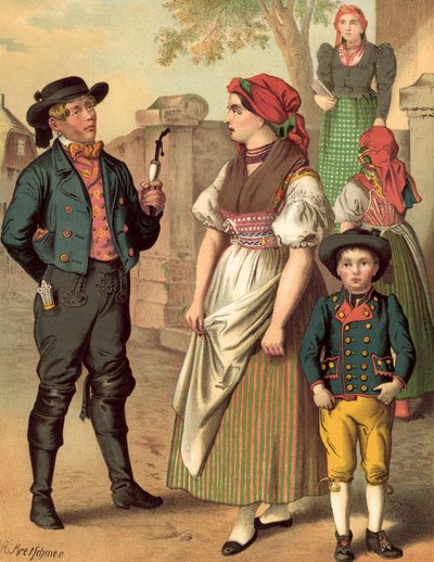 Traje alemán, Bohmen, Hayd de Albert Kretschmer