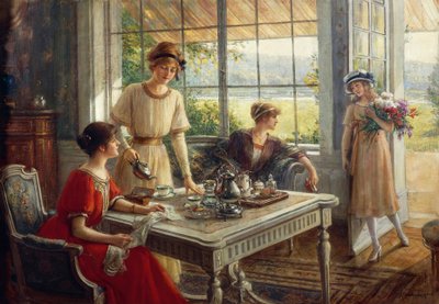 Mujeres tomando el té, por Albert Lynch (1851-1912) de Albert Lynch