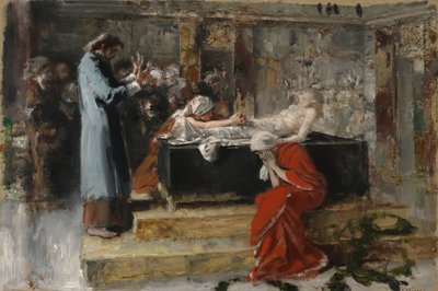 La crianza de la hijita de Jairi de Albert von Keller
