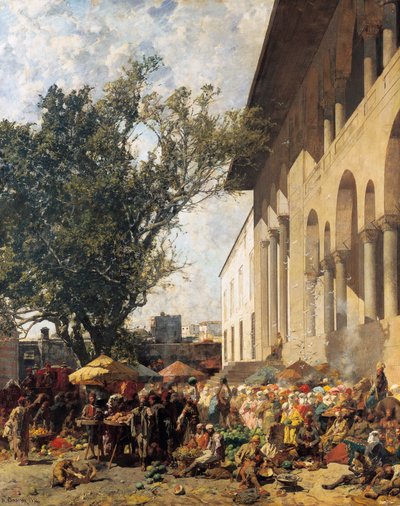 Mercado en Constantinopla de Alberto Pasini