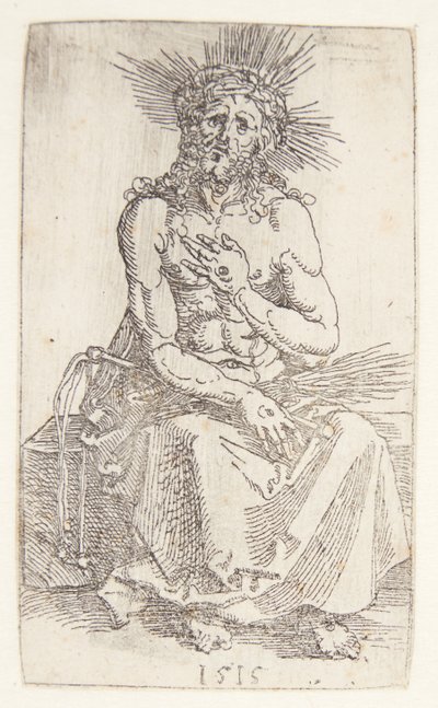 Hombre de dolores, sentado de Albrecht Dürer