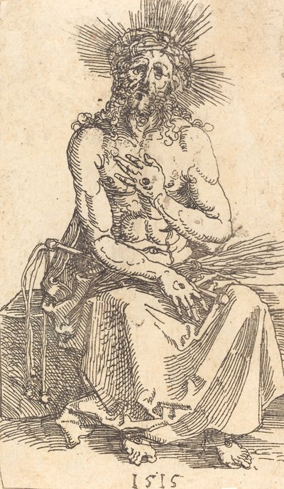 El hombre de dolores sentado de Albrecht Dürer