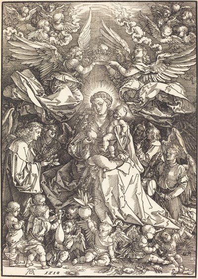 La Virgen Rodeada de Muchos Ángeles de Albrecht Dürer