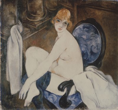 Desnudo en un sillón azul de Alexander Vasilyevich Shevchenko