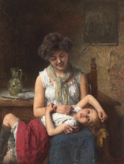 Chica Melancólica, c.1900 de Alexei Alexevich Harlamoff