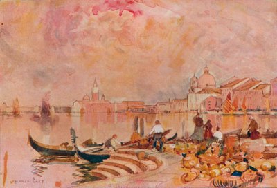 Resplandor vespertino, Venecia, c1895 de Alfred East