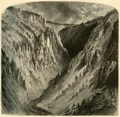 Cañón del Yellowstone, 1872 de Alfred Harral