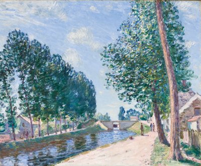 El canal de Loing en Moiret, c.1892 de Alfred Sisley