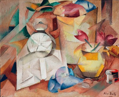 Naturaleza muerta con despertador de Alice Bailly