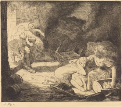 El incendio, 2da placa de Alphonse Legros