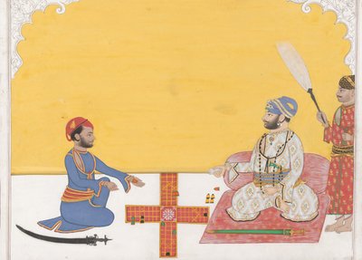 Maharajá Sovan Singh jugando pachisi, ca. 1868 de Ambav