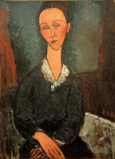 Mujer con cuello blanco (Lunia Czechowska) de Amedeo Modigliani