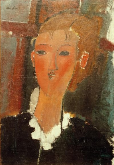 Joven mujer con cuello blanco de Amedeo Modigliani