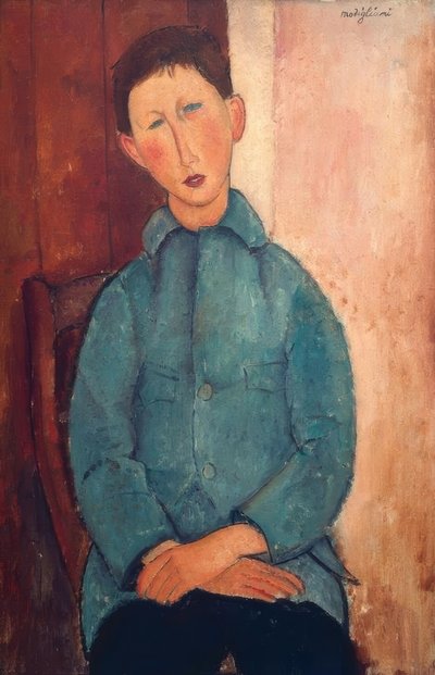 Niño con chaqueta azul de Amedeo Modigliani