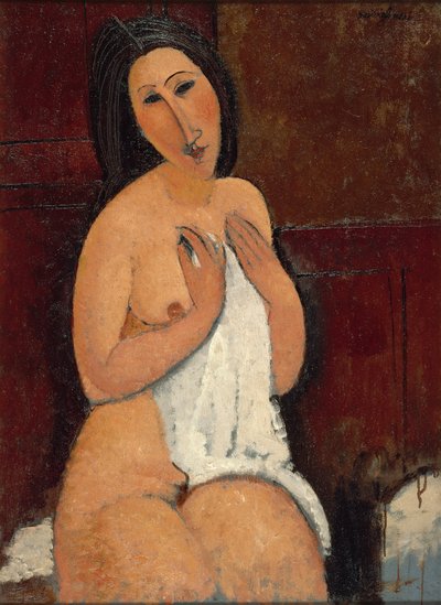 Desnudo sentado con camisa, 1917 de Amedeo Modigliani