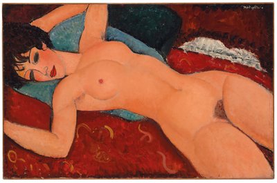 Desnudo reclinado, 1917-18 de Amedeo Modigliani