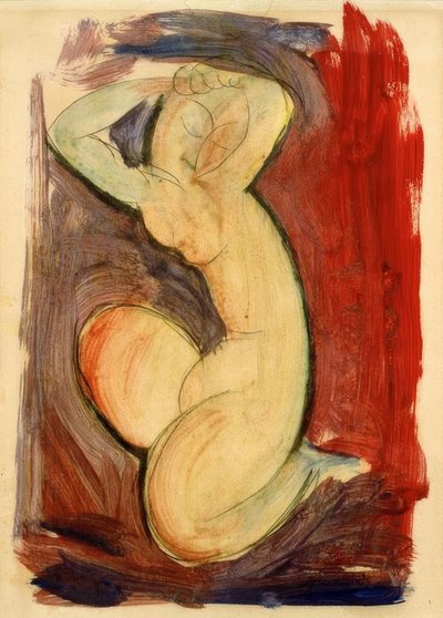 Cariatide roja de Amedeo Modigliani