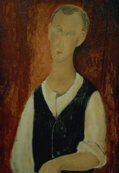 Joven con chaleco negro, 1912 de Amedeo Modigliani