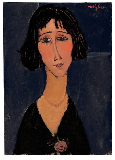 Joven con rosa de Amedeo Modigliani