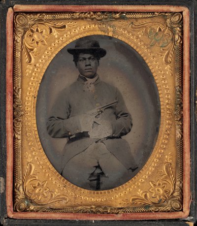 Retrato de un Soldado Privado de USCT de American 19th Century