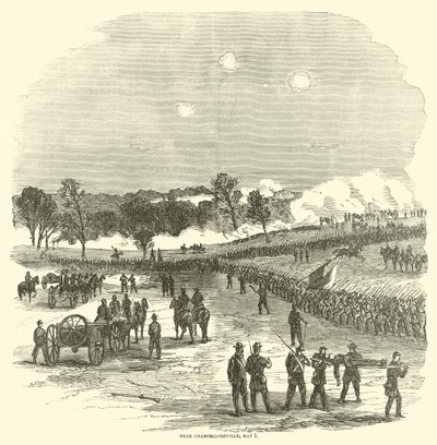 Cerca de Chancellorsville, 1 de mayo, mayo 1863 de American School