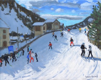 Esquiando hacia Selva Val Gardena, 2016 de Andrew Macara