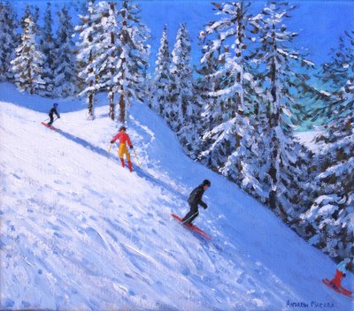 Pendiente empinado, Les Arcs, Francia de Andrew Macara