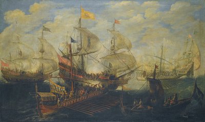 Batalla naval entre turcos y cristianos de Andries van Eertvelt