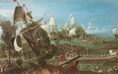 La batalla de Lepanto, 1622 de Andries van Eertvelt