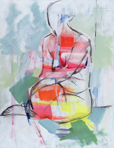 Desnudo sentado de Angie Kenber