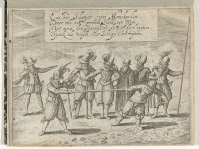 La batalla por el palo de oro, 1608 de Anonymous