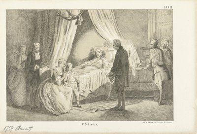 Princesa Anna en su lecho de muerte, 1759 de Anonymous