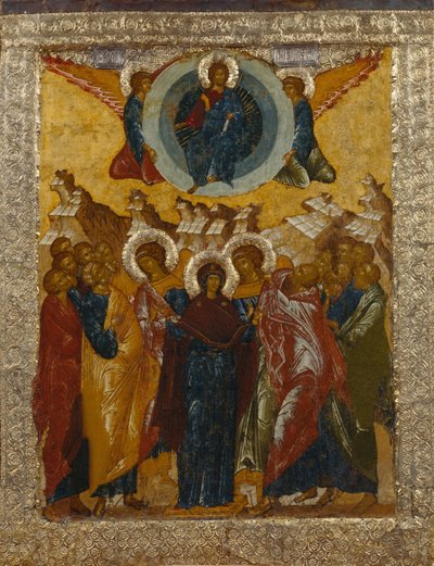 La Ascensión de Cristo, 1497 de Anonymous Russian icon painter