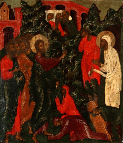 La resurrección de Lázaro, 1660s de Anonymous Russian icon painter