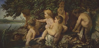 Niños bañándose (pintura al óleo) de Anselm Feuerbach