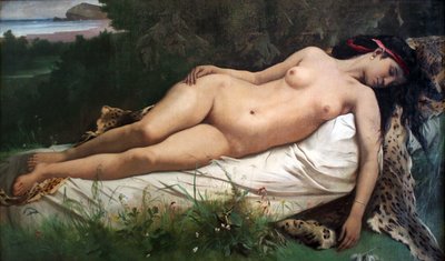 Ninfa descansando de Anselm Feuerbach