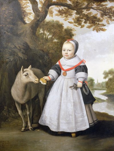 Niño y oveja de Anthonie  Palamedesz