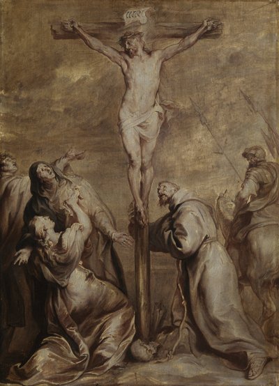 Crucifixión con San Francisco de Anthony van Dyck