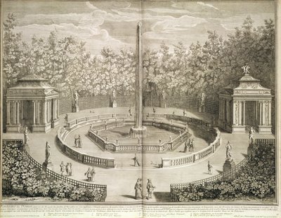 Fuente de los Domos, Versalles, c.1715 (aguafuerte) de Antoine Herriset