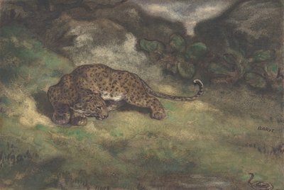 Leopardo y serpiente de Antoine Louis Barye